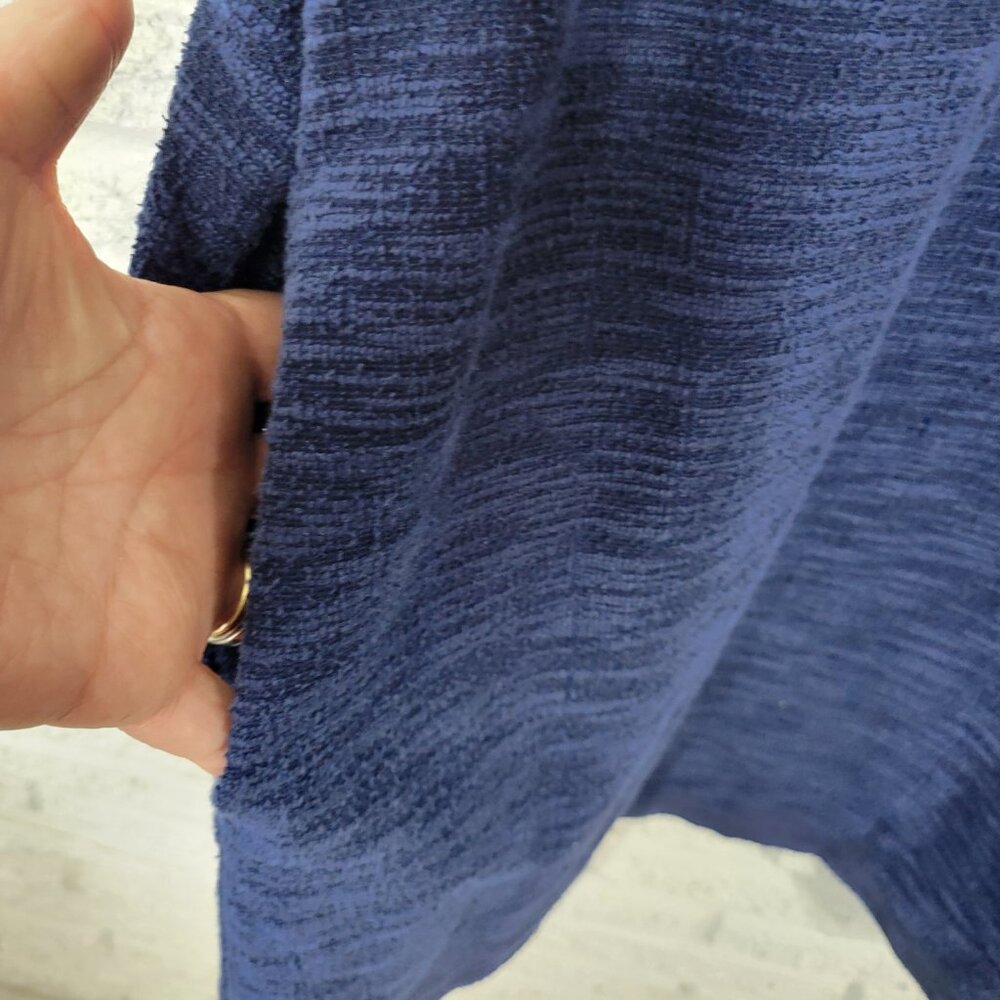 Liz Claiborne P2XL Dress Blue V-Neck Sleeveless Textured Knit Side Slit BLU76E - Picture 6 of 12